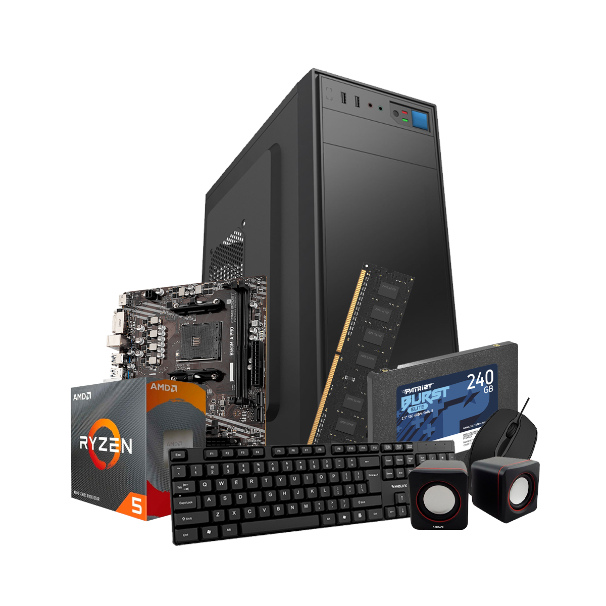 PC AMD RYZEN 5-3400G 8G SSD 240GB